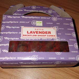 Backflow Incense Cones from Satya - LAVENDER - set of 2 boxes
